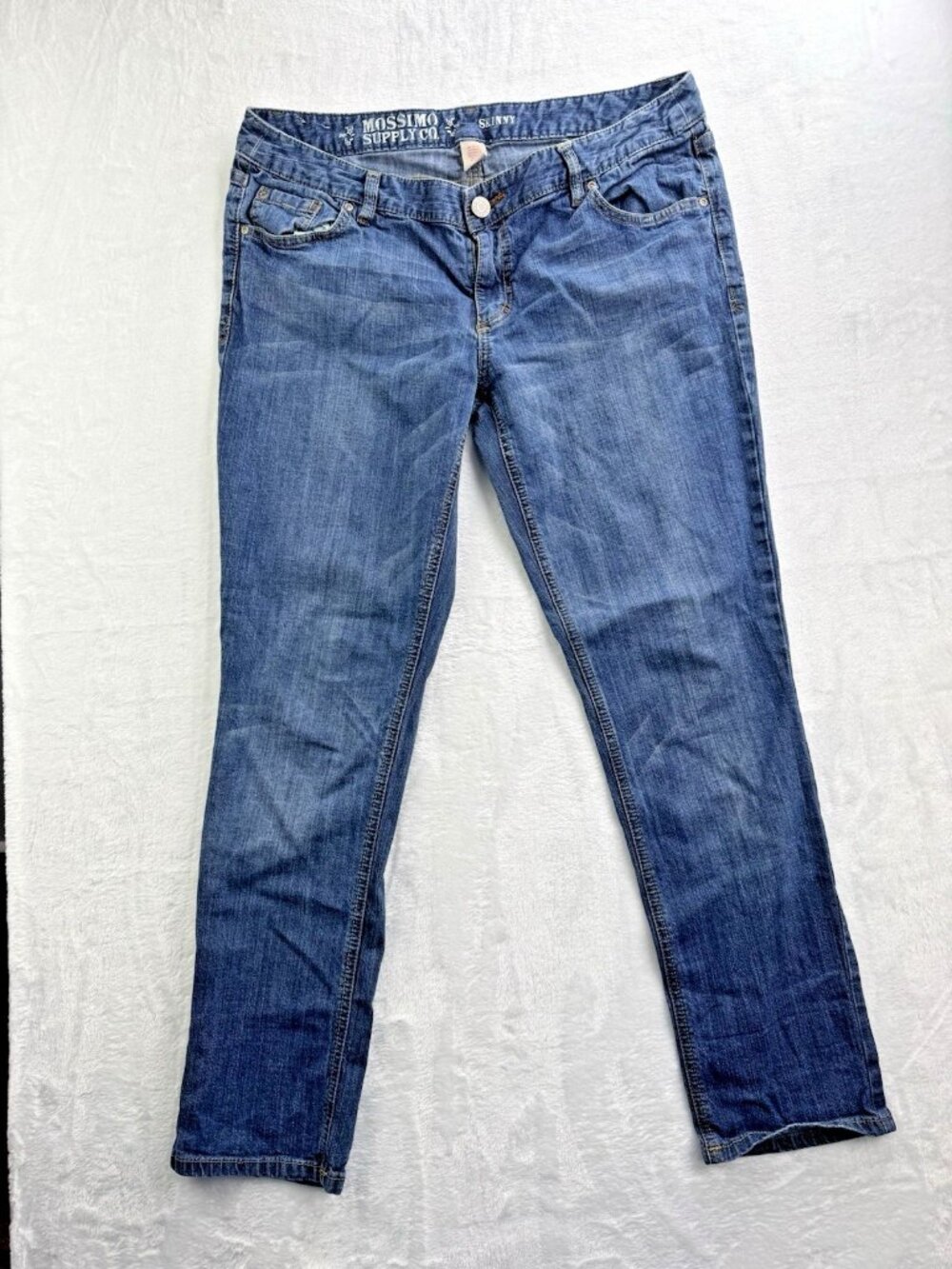 Mossimo Size 15 Womens Jeans Skinny Stretch Low Rise Med Wash